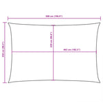 ZNTS Sunshade Sail Oxford Fabric Rectangular 2.5x5 m Cream 135209