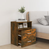 Bed Cabinets 2 pcs Smoked Oak 50x32x60 cm 815859
