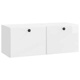 Wall-Mounted TV Cabinet 78.5 x 31 x 30 cm High Gloss White 899229