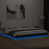 Bed Frame with LED Lights without Mattress Black 180x200cm 3281078