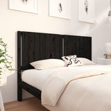 Bed Headboard Black 165.5x4x100 cm Solid Wood Pine 818884