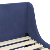 Children's Bed Frame with Headboard Police Blue 80 x 200 cm 42010873