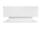 LED Coffee Table, Modern High Gloss Coffee Table, Center Table with Glass, Modern Coffee Table for N605P225557W