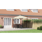 Cantilever Garden Parasol with Wooden Pole 400x300 cm Sand White 318429
