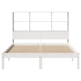 Bookcase Bed without Mattress White 140x200 cm Solid Wood Pine 3321588