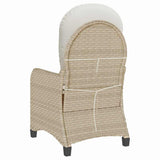 Recliner Chair with Cushion Beige 56 x 66 x 95 cm Poly Rattan 42003420