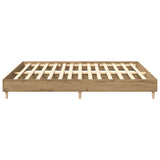 Bed Frame No Mattress Artisan Oak 200x200 cm Engineered Wood 3328707