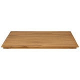 Table Top 80 x 80 x 3.5 cm Square Solid Teak Wood Natural 42033147