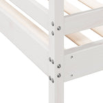 ZNTS Bunk Bed without Mattress 90x200/140x200 cm White Solid Wood 3207174