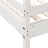 ZNTS Bunk Bed without Mattress 90x200/140x200 cm White Solid Wood 3207174