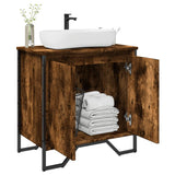 Bathroom Sink Cabinet Smoked Oak 60x35x60 cm Engineered Wood 848656