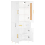 Highboard White 69.5x34x180 cm Engineered Wood 3199865