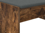 Hall Bench with Cushion Smoked Oak 83 x 38 x 40 cm 891556