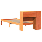 Bookcase Bed without Mattress Wax Brown 75x190 cm Small Single Solid Wood Pine 3321567