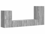 TV Cabinet Set Wall-mounted 4 pcs Grey Sonoma Engineered Wood 3409030