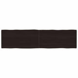 Table Top Dark Brown 160x40x cm Treated Solid Wood Live Edge 364034