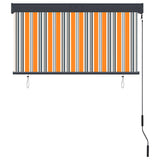 Outdoor Roller Blind 120x250 cm Yellow and Blue 145962