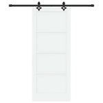 Sliding Door Manual White and black 83 x 202 cm 3333505