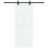Sliding Door Manual White and black 83 x 202 cm 3333505