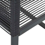 Garden Chairs 2 pcs Black Poly Rattan 4008113