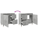 Bathroom Cabinet Concrete Grey 65x33x60 cm Engineered Wood 857222