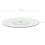 ZNTS Rotating Serving Plate Transparent 60 cm Tempered Glass 249498