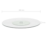ZNTS Rotating Serving Plate Transparent 60 cm Tempered Glass 249498
