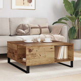 Coffee Table Old Wood 80 x 80 x 36.5 cm Engineered Wood 881669