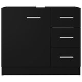 Sink Cabinet Black 63x30x54 cm Engineered Wood 804185