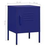 ZNTS Nightstand Navy Blue 35x35x51 cm Steel 336208