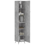 Highboard Concrete Grey 34.5x34x180 cm Engineered Wood 3198765