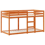 Bunk Bed without Mattress Wax Brown 90x190 cm Single Solid Wood Pine 3282126