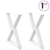 Dining Table Legs 2 pcs White 80x cm Steel 4012729