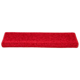 Stair Mats 10 pcs 65x21x4 cm Red Rectangular Edge 149829