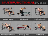Adjustable Weight Bench with Squat Rack and Dip Stand T3398P549442
