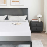 Mattress Topper White 200 x 200 x 10 cm Jaquard Fabric 4106252