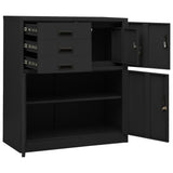 Office Cabinet with Planter Box Anthracite 90x40x125 cm Steel 3095269