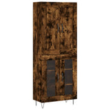 Highboard Smoked Oak 69,5x34x180 cm Engineered Wood 3199654