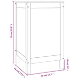 Laundry Box Honey Brown 44x44x76 cm Solid Wood Pine 823577