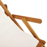 Beach Chair with Cushion 2 pcs Brown x x Solid Acacia wood 3325142