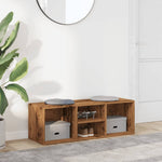 ZNTS Shoe Storage Bench Old Wood 105x35x35 cm Engineered Wood 856410