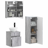 Bathroom Furniture Set 4 pcs Grey Sonoma 3407476