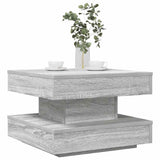 Coffee Table 360-Degree Rotatable Grey Sonoma 50x50x34.5 cm 858475