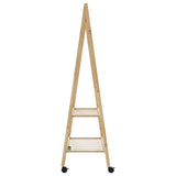 Clothes Rack with Shelves and Wheels 96x45.5x155.5 cm Bamboo 4008907