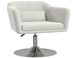 Modern Accent Chair with Swivel Base, Height Adjustable Arm Chair with Pillow for Living Room, T3398P328133