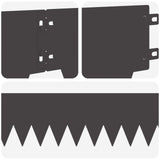 Lawn Edging 30 pcs 103 x 15 cm metal Black 8008240