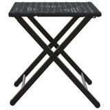 5 Piece Garden Camping Set Foldable Black Poly Rattan 365944