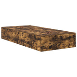 Storage Bed Frame with Drawer Smoked Oak 75 cm Engineered Wood 3335681