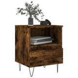 Bedside Cabinets 2 pcs Smoked Oak 40x35x50 cm Engineered Wood 830631