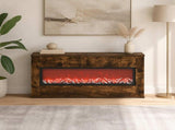 Electric Fireplace Smoked Oak 114 x 18 x 58.5 cm 8021059